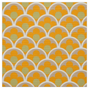 Retro 60s 70s pattern styled fabric