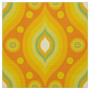 Retro 60s 70s pattern styled fabric
