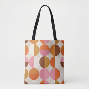 Retro 60s - 70s style with a rainbow hippie sun in tote bag