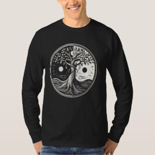 Retro 60's 70's Vibe Mandala Tree Life tattoo styl T-Shirt