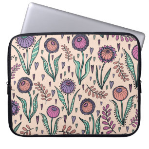 Retro 60s Floral: Home Decor Pattern Laptop Sleeve