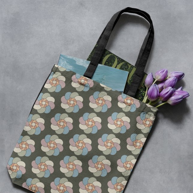 Retro 60s florals  tote bag (Creator Uploaded)