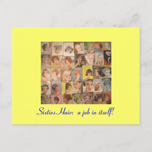 Retro 60s Hair Note Card