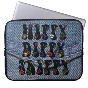 Retro 60s Hippy Dippy Trippy Laptop Sleeve