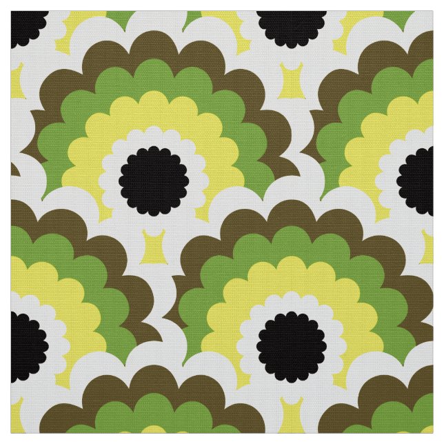 Retro 60s les années 70 tissu Mod motif de pétoncl (Échantillon)