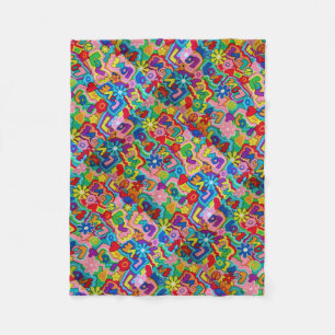 Retro / 60s Peace, Love, War Chic Fleece Blanket