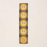 Retro 60s Peace Sign & Dove Monogram Scarf<br><div class="desc">Peace & Love  - Personalize your monogram on this retro 60s peace sign & dove chiffon scarf.  Accent your wardrobe style with a lovely and delicate chiffon fabric scarf.   Available in other styles and sizes.</div>