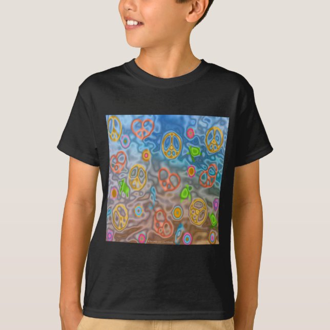 Retro 60s Peaceful Ocean Life Apparel Gifts T-Shirt (Front)