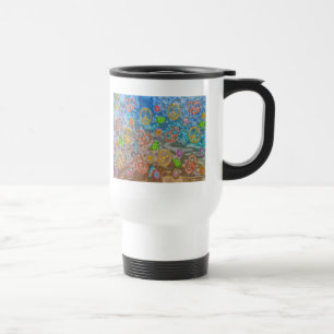 Retro 60s Peaceful Ocean Life Apparel Gifts Travel Mug