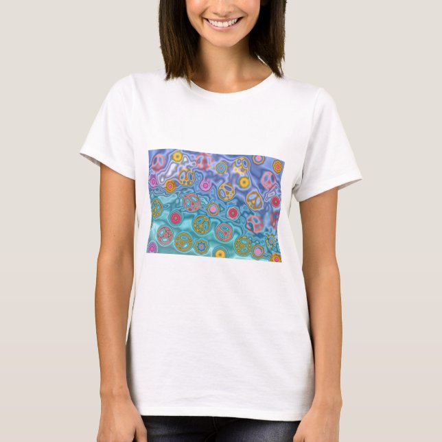 Retro 60s Peaceful Ocean Waves Apparel Gifts T-Shirt (Front)