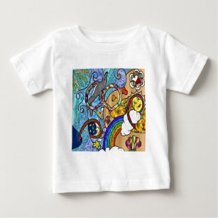 Retro 60s Psychedelic At The Beach Gifts Apparel Baby T-Shirt