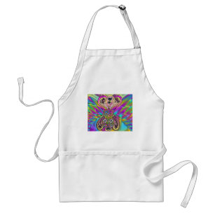 Retro 60s Psychedelic Hearts Flowers Gifts Apparel Standard Apron