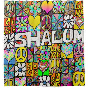 Retro 60s Psychedelic Shalom LOVE 