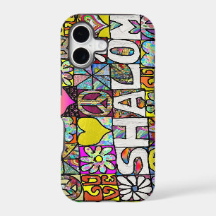 Retro 60s Psychedelic Shalom LOVE