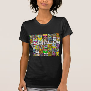 Retro 60s Psychedelic Shalom LOVE Apparel Gifts T-Shirt
