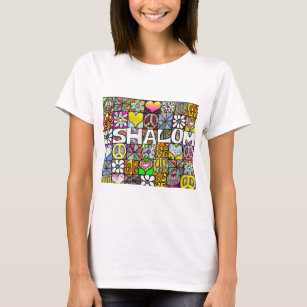 Retro 60s Psychedelic Shalom LOVE Apparel Gifts T-Shirt