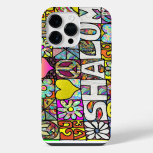 Retro 60s Psychedelic Shalom LOVE Case-Mate iPhone 14 Pro Max Case