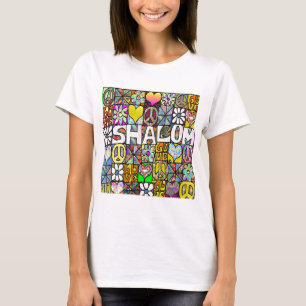 Retro 60s Psychedelic Shalom LOVE T-Shirt