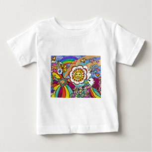 Retro 60s Psychedelic Sunshine Eagle Apparel Gifts Baby T-Shirt