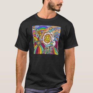 Retro 60s Psychedelic Sunshine Eagle Apparel Gifts T-Shirt