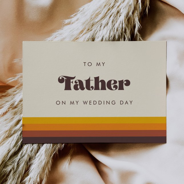 Retro 60s To my father on my wedding day card (Creator Uploaded)