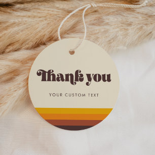Retro 60s vintage colours Thank you Favour Tags