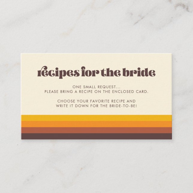 Retro 60s Vintage Mid Century Recipe Request Card (Front)