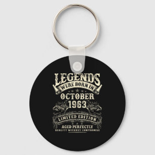Retro 62nd Birthday For Men 62 Year Old October 19 Keychain