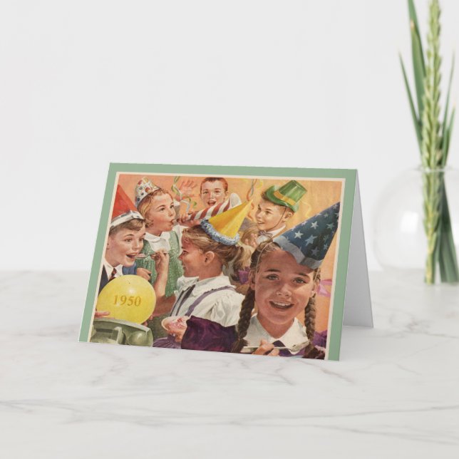 Retro 65th Birthday 1950 Childhood Memories Card (Front)