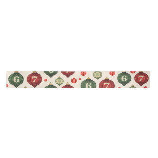 Retro “67” Christmas Ornament Flat Wrapping Paper Satin Ribbon