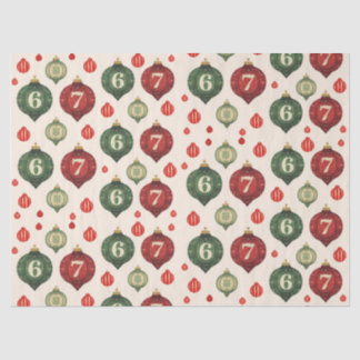 Retro “67” Christmas Ornament Tissue Paper