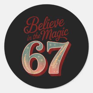 Retro 67 Magic Christmas – Believe In Magic Classic Round Sticker