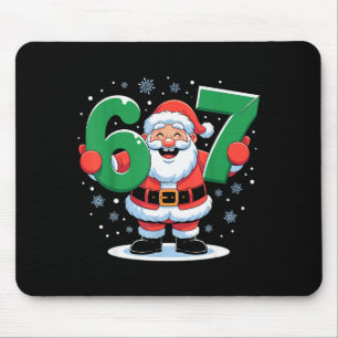 Retro 67 Meme Funny Christmas Santa Six Seven Holi Mouse Pad