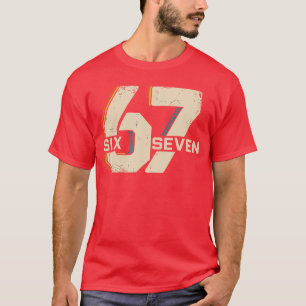 Retro 67 Si Seven 6 7 Number Vintage 67 Meme Men W T-Shirt