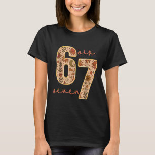 Retro 67 Six Seven Boho Floral Retro Moon Flowers  T-Shirt