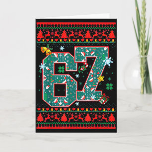 Retro 67 Six Seven Christmas Shirt Meme  Card