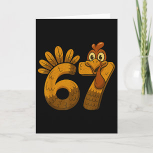 Retro 67 Turkey Funny Thanksgiving Autumn Design Card