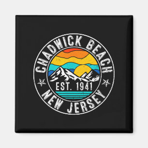 Retro 70s 80s Chadwick Beach New Jersey Nj For Men Magnet