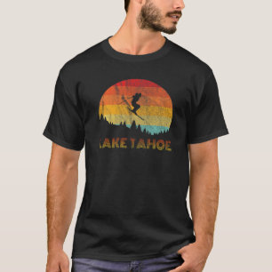 Retro 70s 80s Lake Tahoe Skiing Outdoors Gift Men T-Shirt