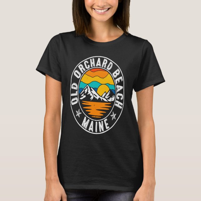 Retro 70s 80s Old Orchard Beach Maine ME T-Shirt (Front)