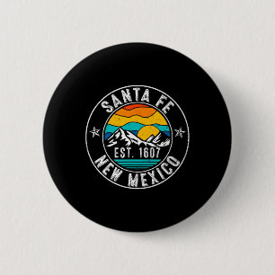 Retro 70s 80s Santa Fe New Mexico Nm 2 Inch Round Button