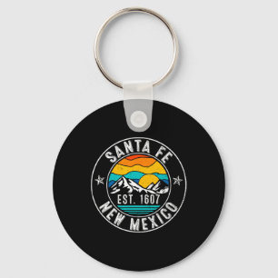 Retro 70s 80s Santa Fe New Mexico Nm  Keychain