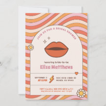 Retro 70s 80s Vintage Groovy Bridal Shower