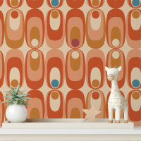 Retro 70s Abstract Geometric Pattern