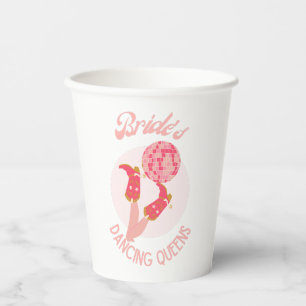 Retro 70s Bride’s Dancing Queens Bachelorette  Paper Cups