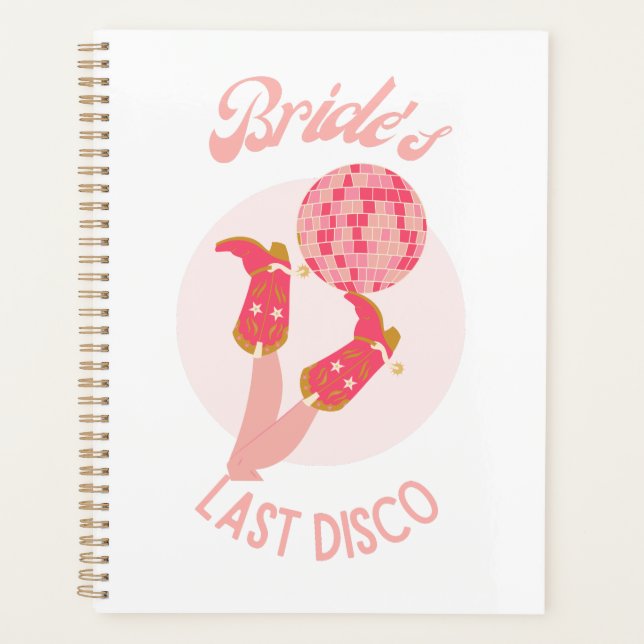 Retro 70s Bride’s Last Disco Bachelorette Party Planner (Front)