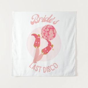 Retro 70s Bride’s Last Disco Bachelorette Party Tapestry