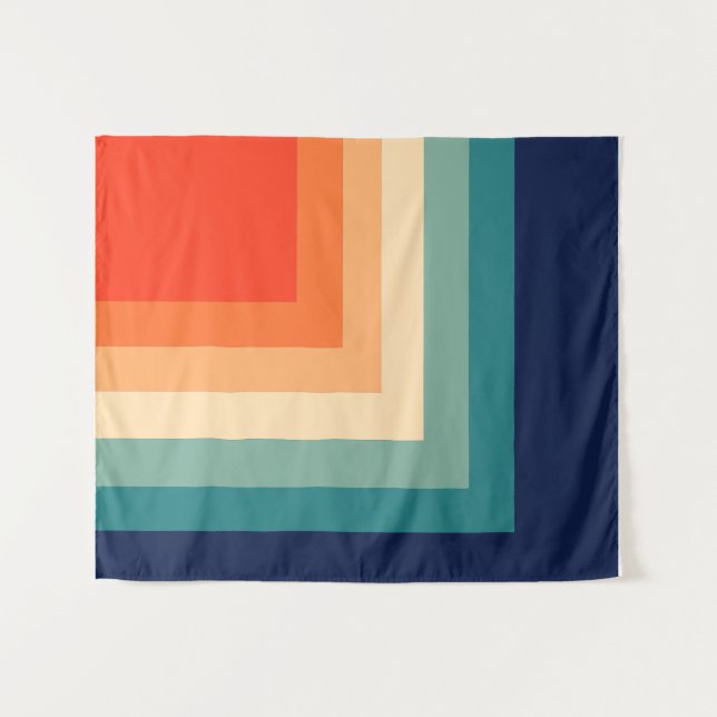 Retro 70s Colour Palette Tapestry (Front (Horizontal))