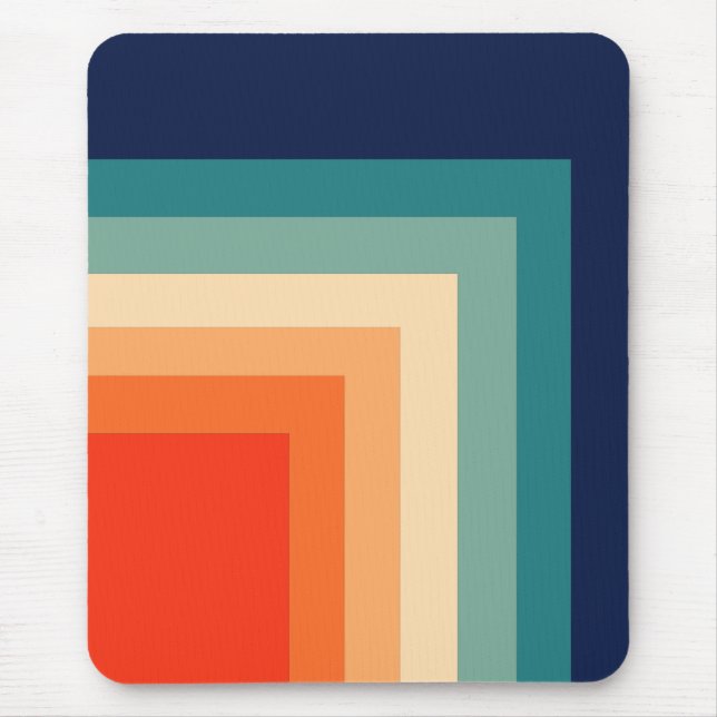 Retro 70s Colour Palette Tapestry Mouse Pad (Front)
