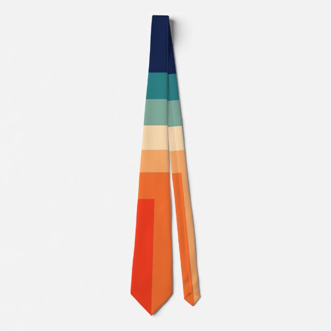 Retro 70s Colour Palette Tapestry Tie (Front)